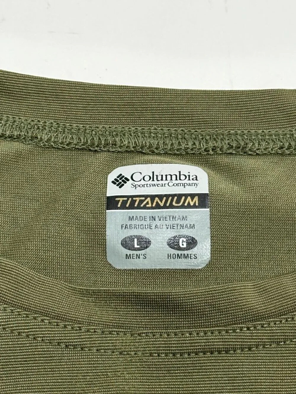 Columbia Titanium Omni-Dry Long Sleeve Performance Shirt Mens Large Green Hiking - Picture 2 of 16
